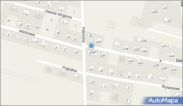 Dominów, Kamienista, 17, mapa Dominów