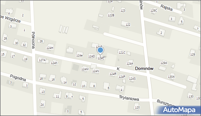 Dominów, Kamienista, 4, mapa Dominów