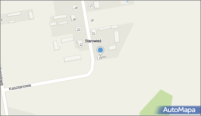 Drelów, Kasztanowa, 23, mapa Drelów