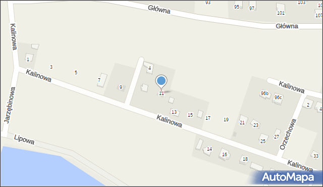 Drogomyśl, Kalinowa, 11, mapa Drogomyśl