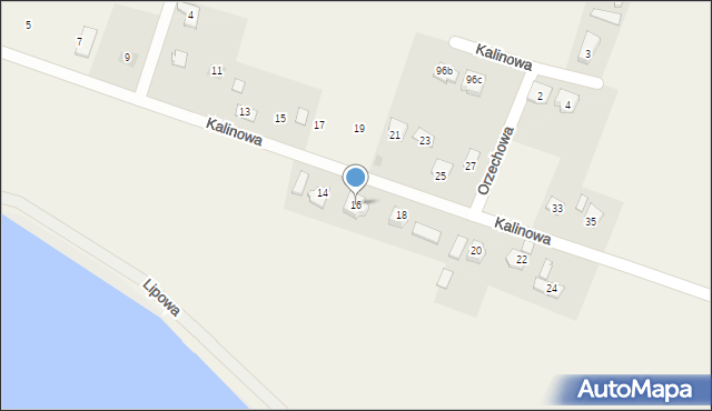 Drogomyśl, Kalinowa, 16, mapa Drogomyśl