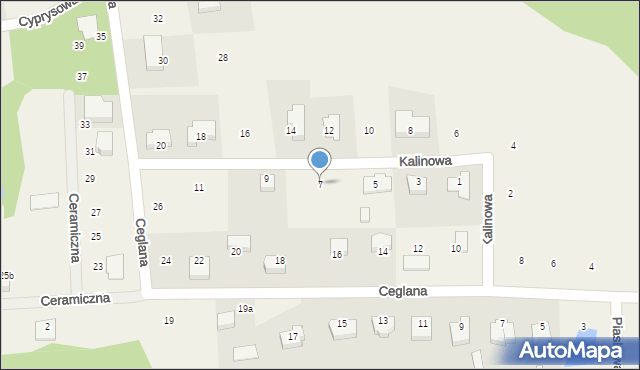 Droszków, Kalinowa, 7, mapa Droszków