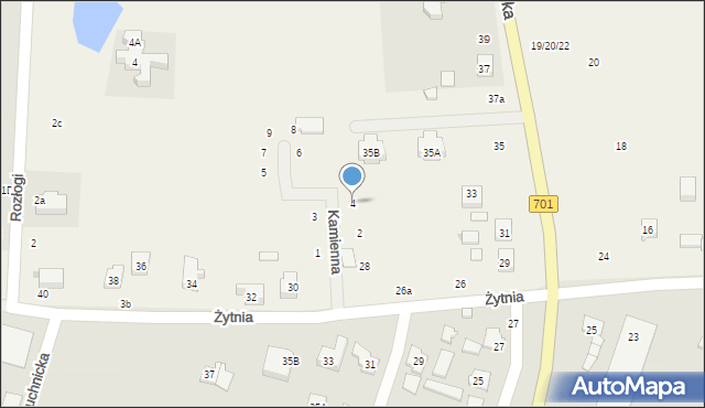 Duchnice, Kamienna, 4, mapa Duchnice