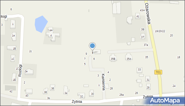 Duchnice, Kamienna, 8, mapa Duchnice