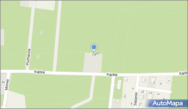 Duchnów, Kącka, 21a, mapa Duchnów