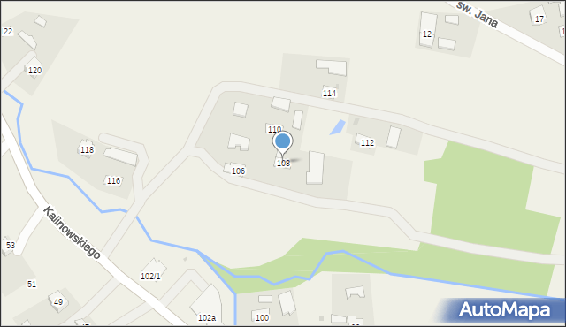 Dulcza Wielka, Kalinowskiego, ks., 108, mapa Dulcza Wielka
