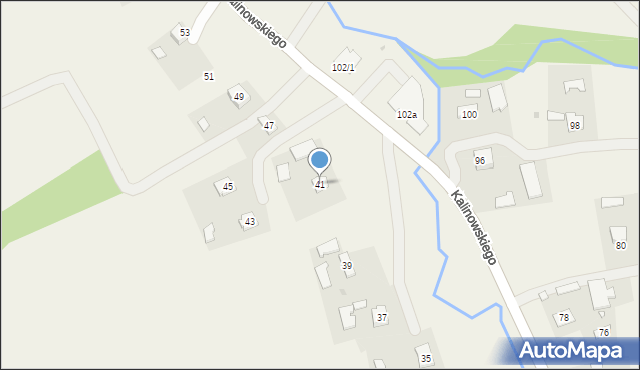 Dulcza Wielka, Kalinowskiego, ks., 41, mapa Dulcza Wielka