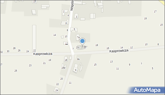 Dymaczewo Nowe, Kasprowicza Jana, 20a, mapa Dymaczewo Nowe