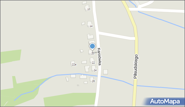 Dynów, Karolówka, 20, mapa Dynów