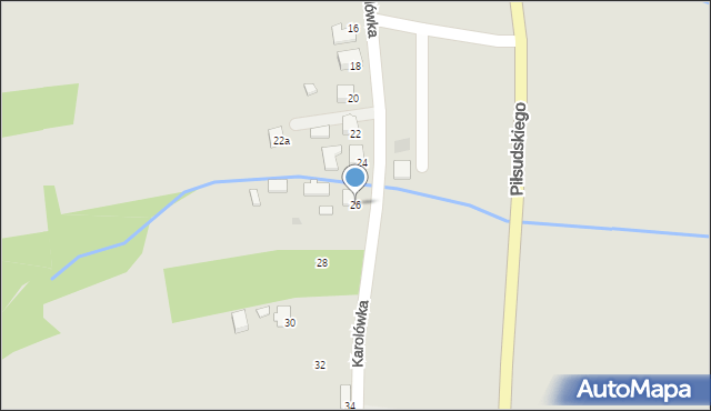 Dynów, Karolówka, 26, mapa Dynów