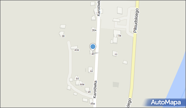 Dynów, Karolówka, 40, mapa Dynów