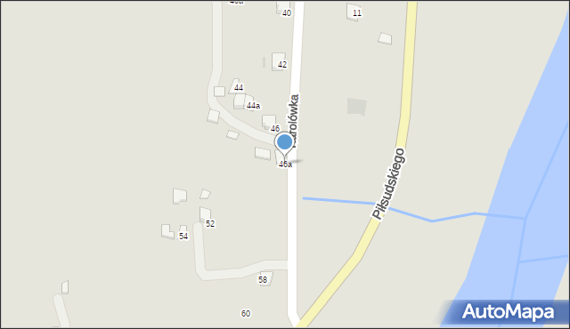 Dynów, Karolówka, 46a, mapa Dynów