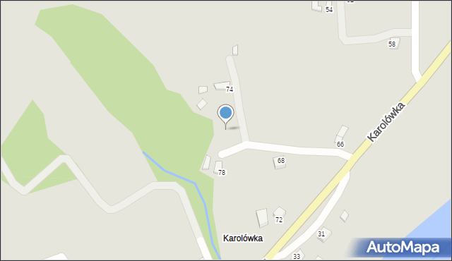 Dynów, Karolówka, 76, mapa Dynów