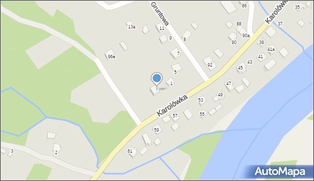 Dynów, Karolówka, 96, mapa Dynów