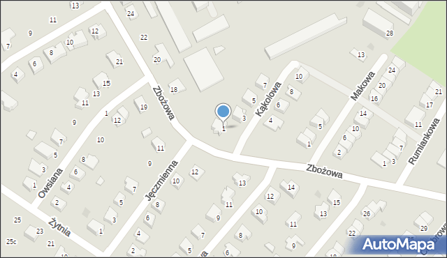 Działdowo, Kąkolowa, 1, mapa Działdowo