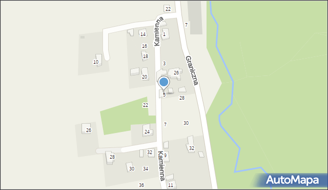 Dzięgielów, Kamienna, 5, mapa Dzięgielów