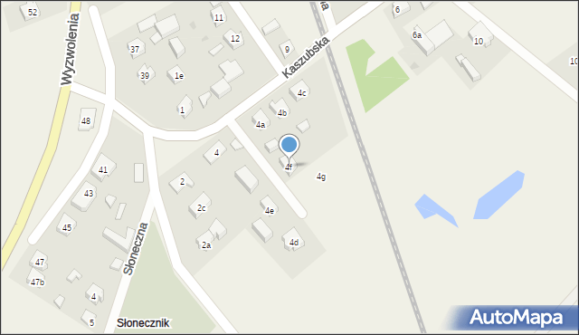 Dziemiany, Kaszubska, 4f, mapa Dziemiany