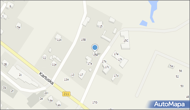 Dzierżążno, Kartuska, 15a, mapa Dzierżążno