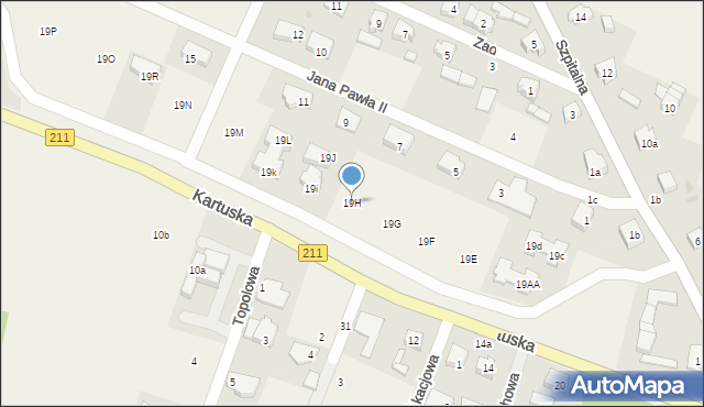 Dzierżążno, Kartuska, 19H, mapa Dzierżążno