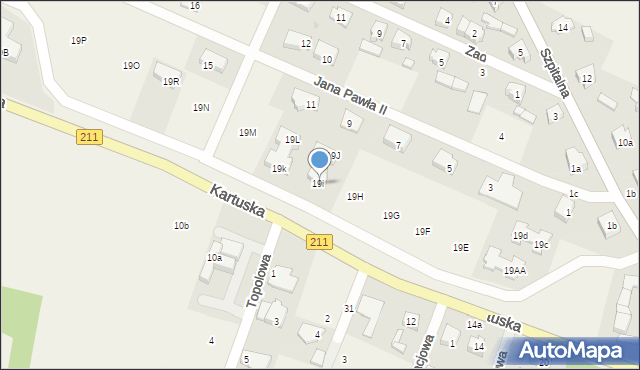 Dzierżążno, Kartuska, 19i, mapa Dzierżążno