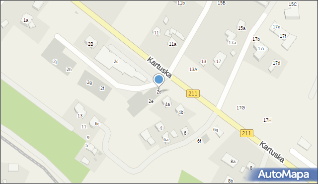 Dzierżążno, Kartuska, 2d, mapa Dzierżążno