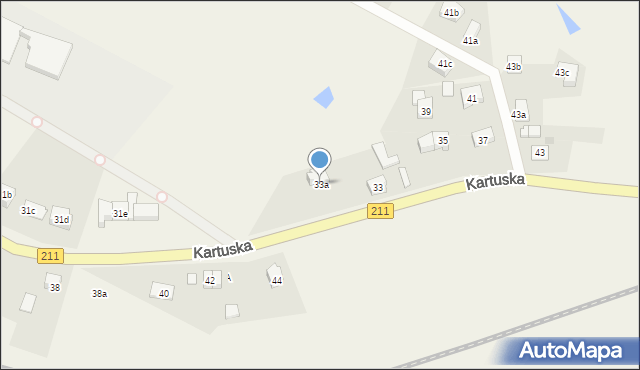 Dzierżążno, Kartuska, 33a, mapa Dzierżążno