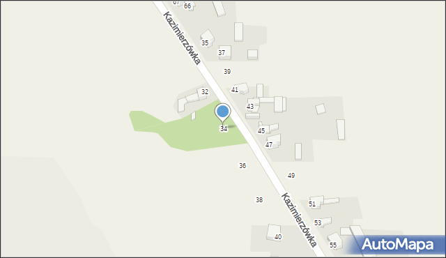 Dziewki, Kazimierzówka, 34, mapa Dziewki