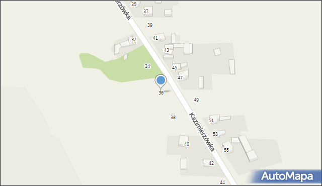 Dziewki, Kazimierzówka, 36, mapa Dziewki
