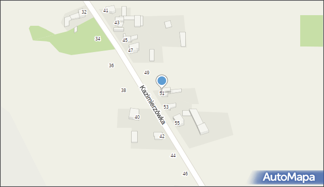 Dziewki, Kazimierzówka, 51, mapa Dziewki