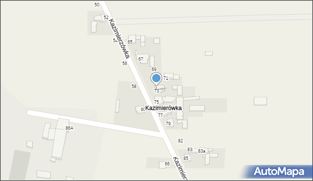 Dziewki, Kazimierzówka, 73, mapa Dziewki
