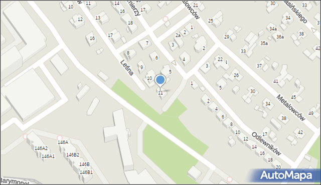 Elbląg, Kaszubska, 11, mapa Elbląga