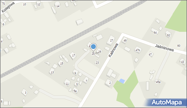 Franciszków, Kalinowa, 21, mapa Franciszków