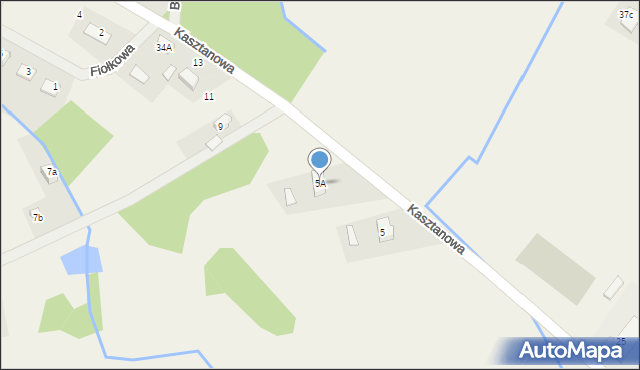 Franciszków, Kasztanowa, 5A, mapa Franciszków