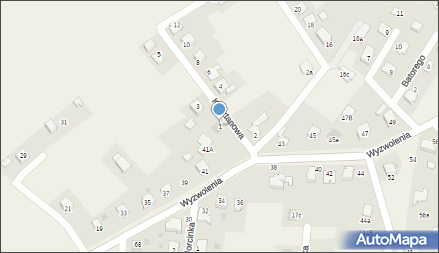 Frelichów, Kasztanowa, 1, mapa Frelichów