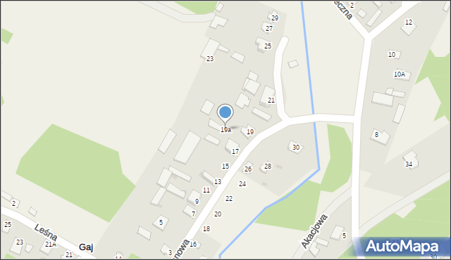 Gaj, Kasztanowa, 19a, mapa Gaj