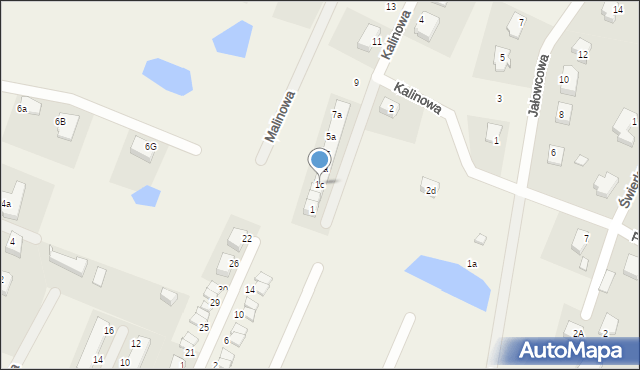 Gajewo, Kalinowa, 1c, mapa Gajewo