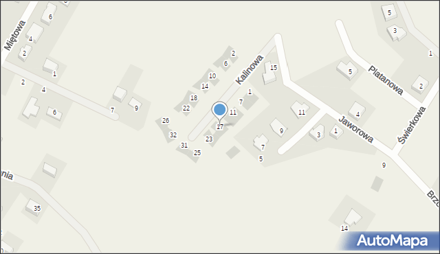 Gajków, Kalinowa, 17, mapa Gajków