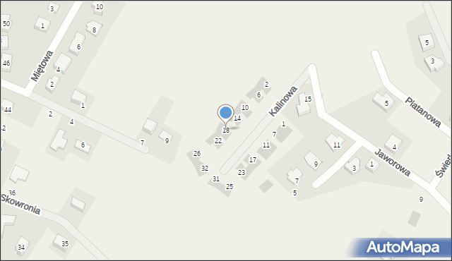 Gajków, Kalinowa, 18, mapa Gajków
