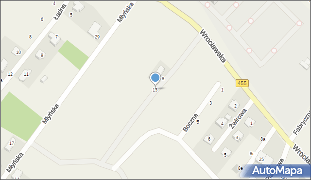 Gajków, Kasztanowa, 13, mapa Gajków