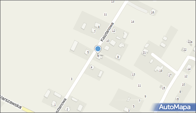 Garbów, Kasztanowa, 6, mapa Garbów