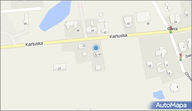 Garcz, Kartuska, 21, mapa Garcz