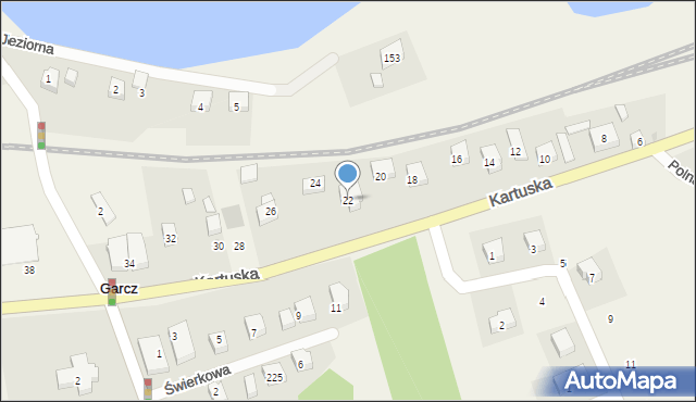 Garcz, Kartuska, 22, mapa Garcz