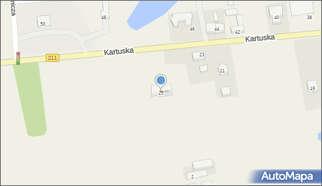 Garcz, Kartuska, 25, mapa Garcz