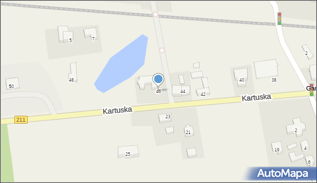 Garcz, Kartuska, 46, mapa Garcz