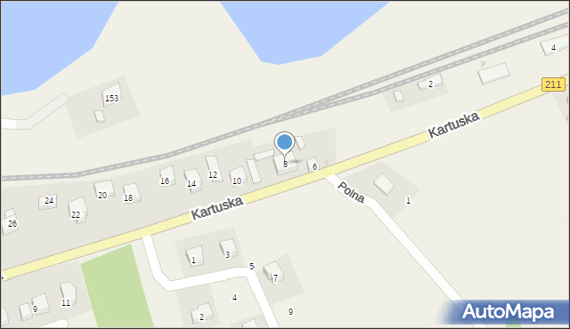 Garcz, Kartuska, 8, mapa Garcz