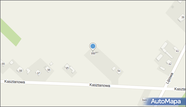 Garno, Kasztanowa, 94b, mapa Garno