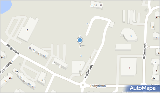 Gdańsk, Kadmowa, 5, mapa Gdańska