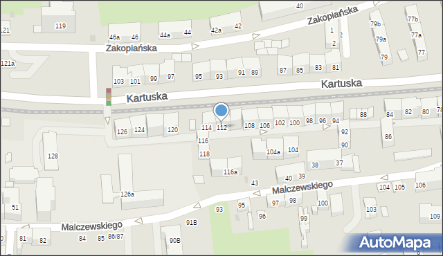 Gdańsk, Kartuska, 112, mapa Gdańska