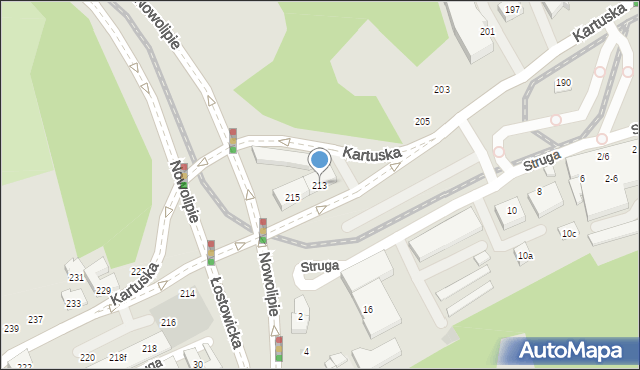 Gdańsk, Kartuska, 213, mapa Gdańska