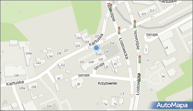 Gdańsk, Kartuska, 218c, mapa Gdańska